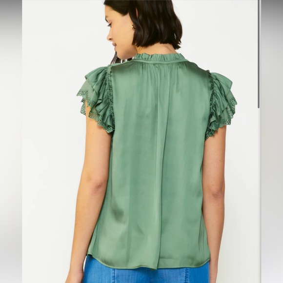 Current Air Lace Flutter Sleeve Blouse - Picture 2 of 7